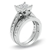 Thumbnail Image 1 of 2 CT. T.W. Quad Princess-Cut Diamond Bridal Set in 14K White Gold