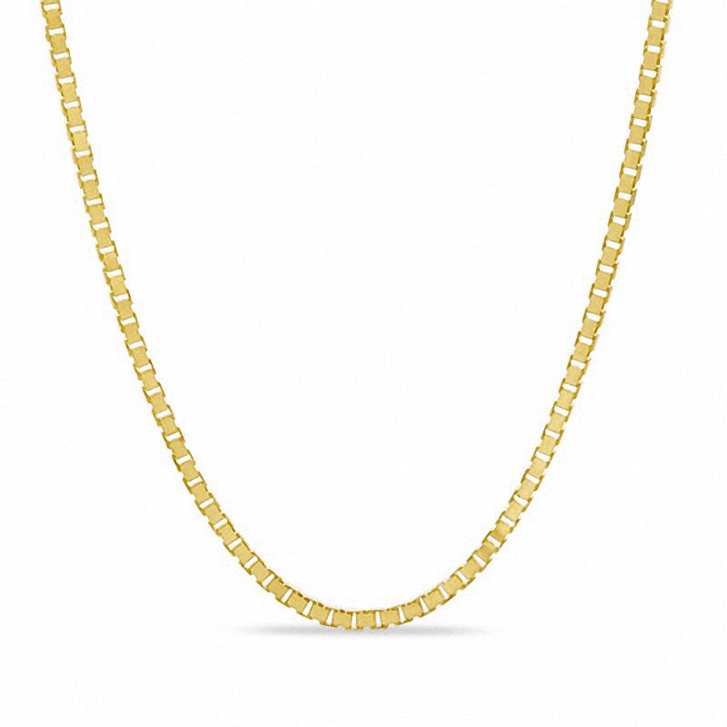 Main Image 1 of Ladies' 0.8mm Adjustable Box Chain Necklace in 14K Gold - 20&quot;
