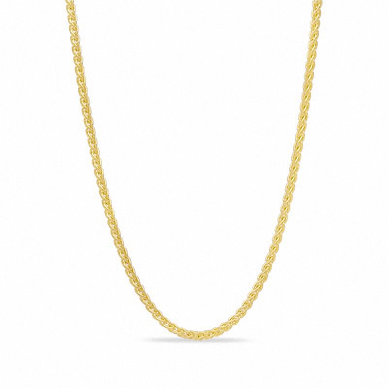 Main Image 1 of Ladies' 0.85mm Adjustable Wheat Chain Necklace in 14K Gold - 22"