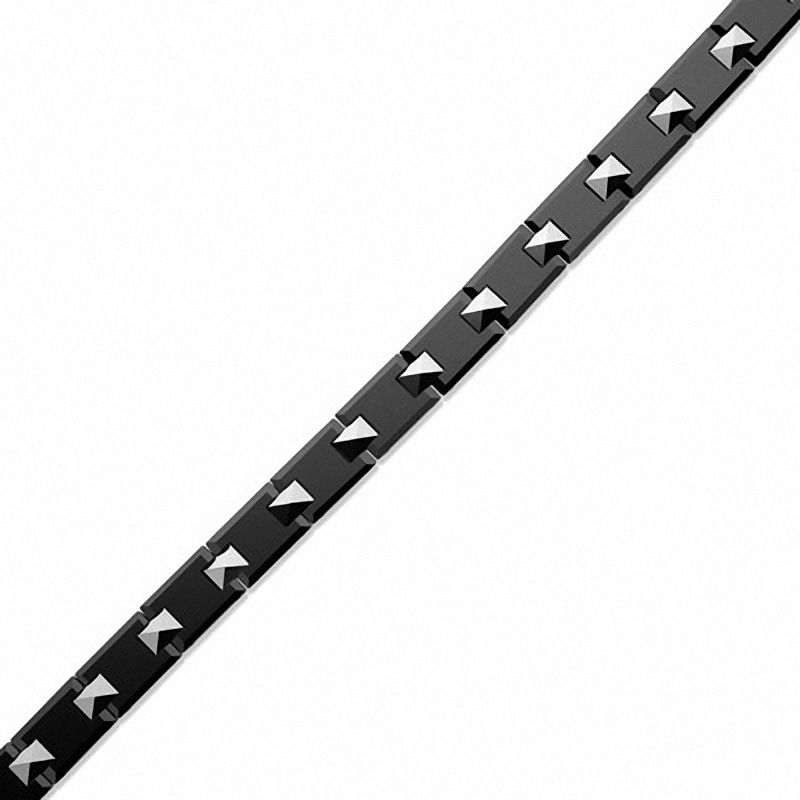 Main Image 1 of 11mm Tungsten and Ceramic Link Bracelet - 8.5"