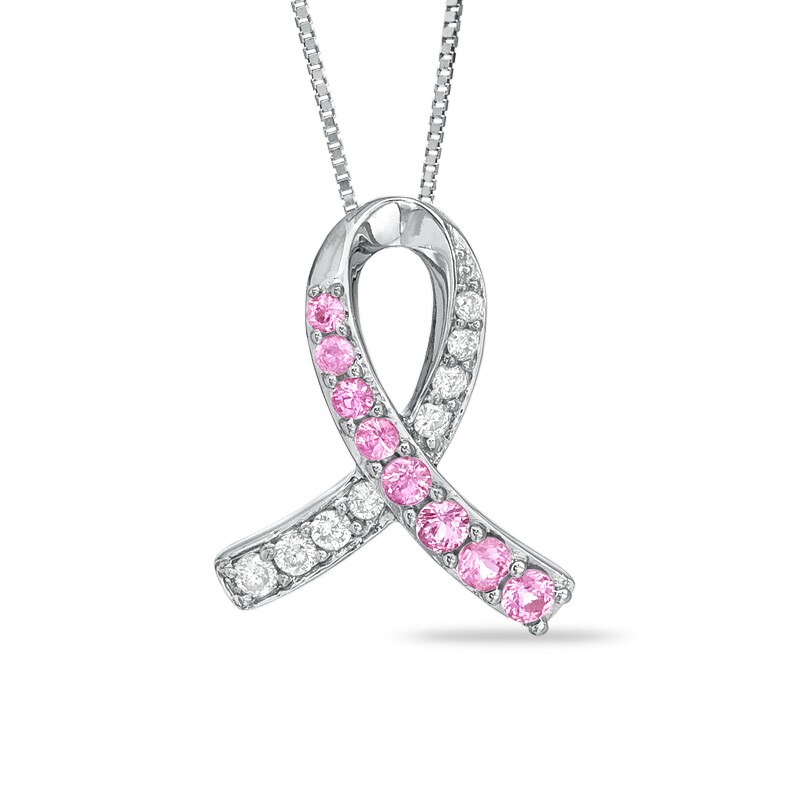 Pink Ribbon Necklace