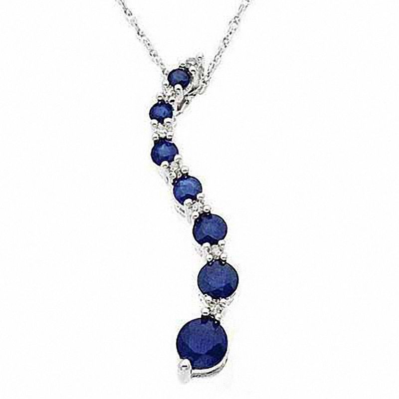 Sapphire journey necklace clearance