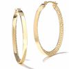 Diamond-Cut Tube Hoop Earrings in 14K Gold