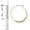 Diamond-Cut Tube Hoop Earrings in 14K Gold