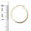 Thumbnail Image 2 of Diamond-Cut Tube Hoop Earrings in 14K Gold