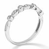 Thumbnail Image 1 of 1/8 CT. T.W. Diamond Round and Oval Milgrain Band in 14K White Gold