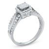 Thumbnail Image 1 of 1/2 CT. T.W. Composite Princess Diamond Ring in 14K White Gold