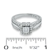 Thumbnail Image 2 of 1/2 CT. T.W. Composite Princess Diamond Ring in 14K White Gold