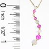 Thumbnail Image 2 of Journey Lab-Created Opal and Pink Sapphire Pendant in 14K Gold