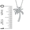 Thumbnail Image 1 of 1/10 CT. T.W. Diamond Palm Tree Pendant in 14K White Gold