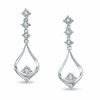 Thumbnail Image 0 of 1/6 CT. T.W. Diamond Teardrop Dangle Earrings in 14K White Gold