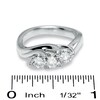 Thumbnail Image 3 of 1-1/2 CT. T.W. Diamond Diagonal Three Stone Ring in 14K White Gold