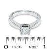 Thumbnail Image 2 of 1 CT. T.W. Princess-Cut Diamond Ribbon Ring in 14K White Gold