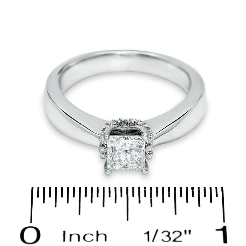 1 CT. T.W. Princess-Cut Diamond Ribbon Ring in 14K White Gold