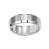 Thumbnail Image 0 of Men's 7.0mm Wedding Band in Stainless Steel with Beveled Edge - Size 10