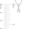 Thumbnail Image 2 of 1/4 CT. Diamond Solitaire Pendant in 14K White Gold (J/I2)