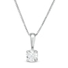 Thumbnail Image 0 of 1/3 CT. Certified Diamond Solitaire Pendant in 14K White Gold (J/I3)