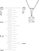 Thumbnail Image 2 of 1/3 CT. Certified Diamond Solitaire Pendant in 14K White Gold (J/I3)