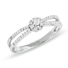 Thumbnail Image 1 of 1/8 CT. T.W. Diamond Split Shank Promise Ring in 10K White Gold