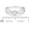 Thumbnail Image 2 of 1/8 CT. T.W. Diamond Split Shank Promise Ring in 10K White Gold