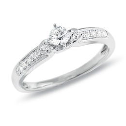1/5 CT. T.W. Diamond Promise Ring in 10K White Gold