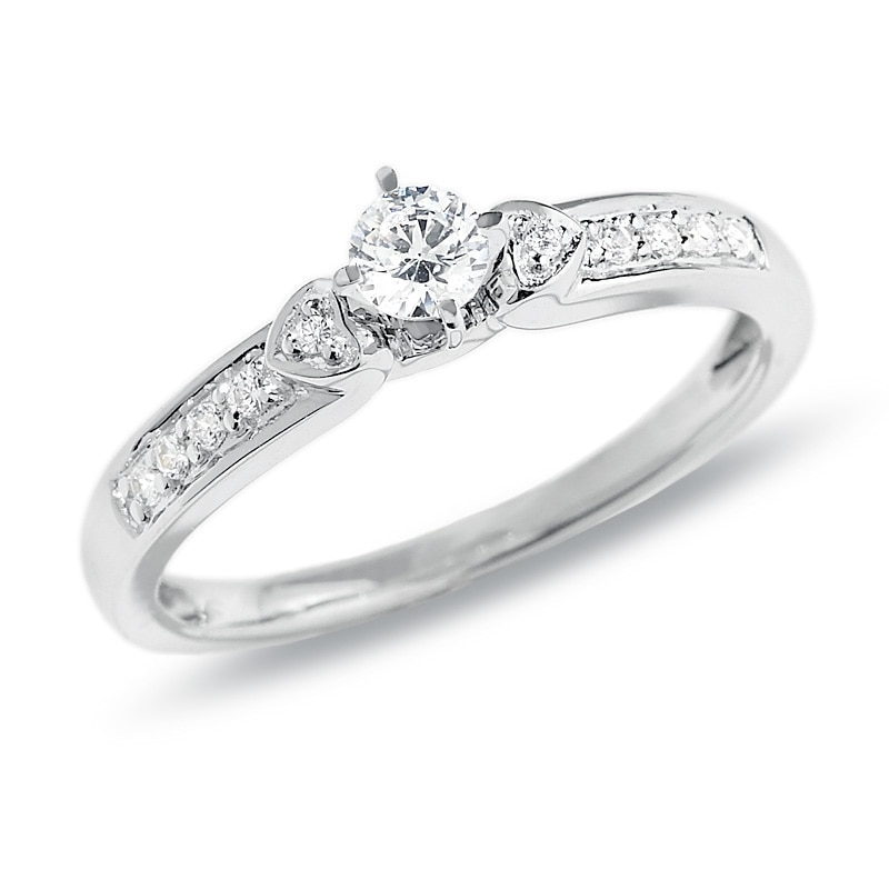 Main Image 1 of 1/5 CT. T.W. Diamond Promise Ring in 10K White Gold
