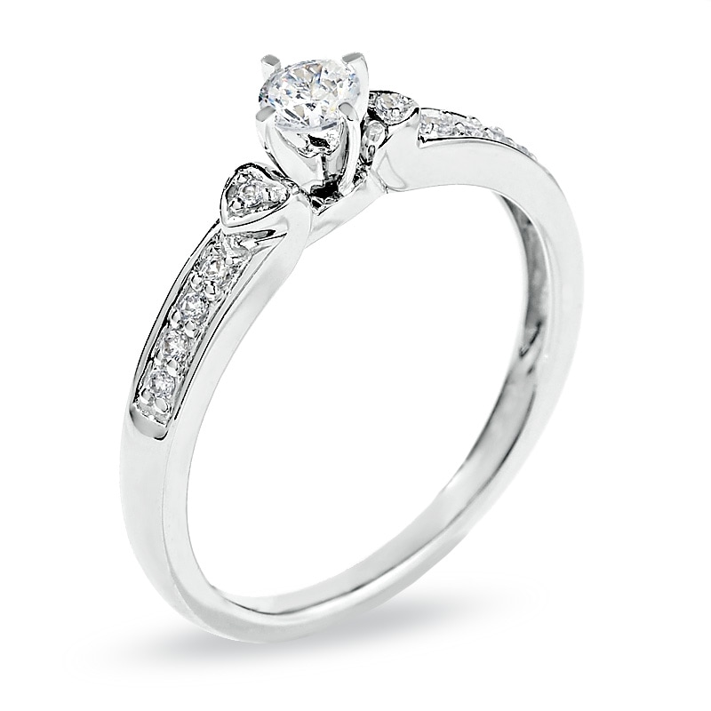 Main Image 2 of 1/5 CT. T.W. Diamond Promise Ring in 10K White Gold