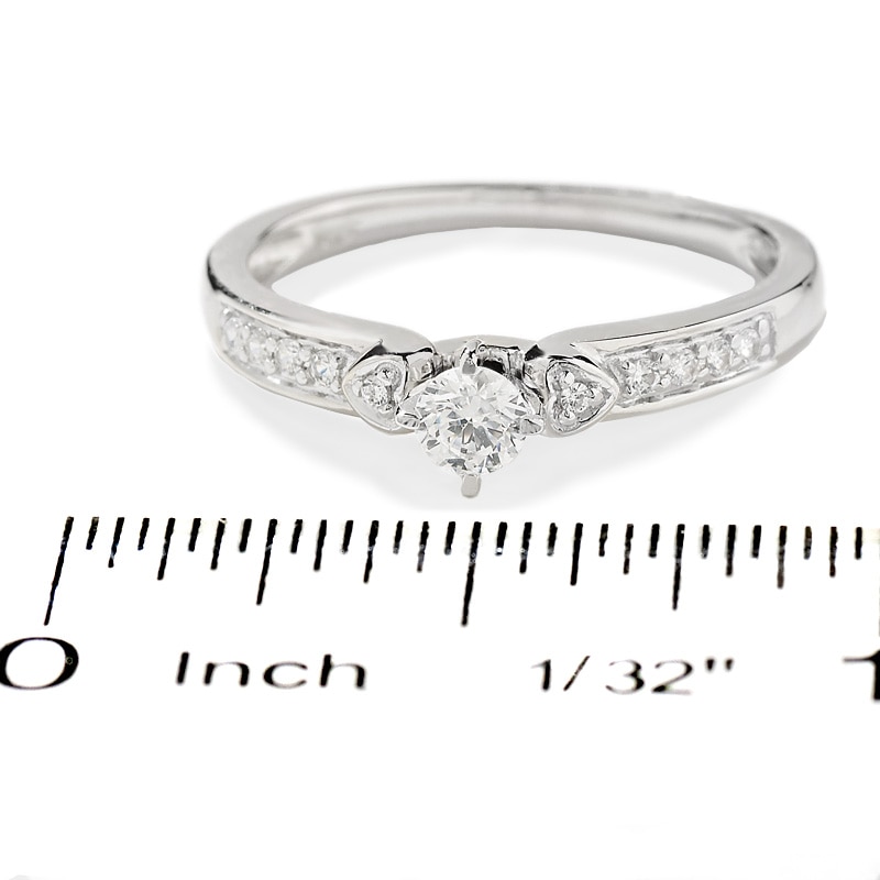 Main Image 3 of 1/5 CT. T.W. Diamond Promise Ring in 10K White Gold