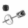 Thumbnail Image 0 of 1 CT. T.W. Black Diamond Stud Earrings in 14K White Gold