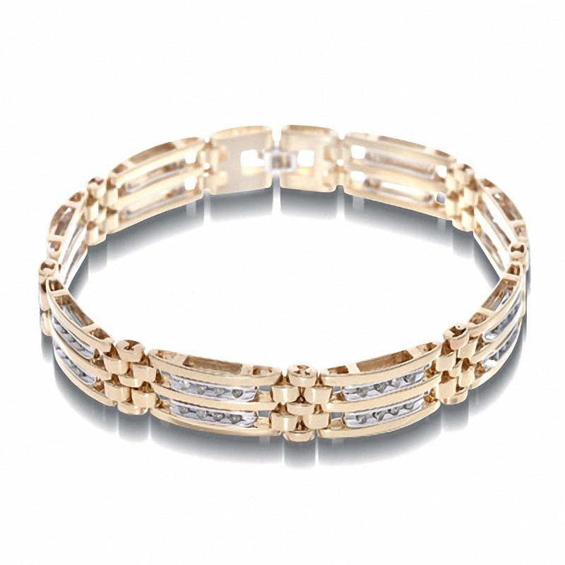 Men's 1 Ct. T.W. Diamond Double Row Bracelet