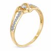 Thumbnail Image 2 of Diamond Accent Heart Split Shank Promise Ring in 10K Gold