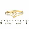 Thumbnail Image 3 of Diamond Accent Heart Split Shank Promise Ring in 10K Gold