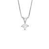 Thumbnail Image 0 of 1/3 CT. Princess-Cut Diamond Solitaire Pendant in 14K White Gold