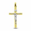 Thumbnail Image 0 of 14K Two-Tone Gold Triangular Crucifix Charm