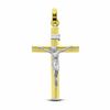 Thumbnail Image 1 of 14K Two-Tone Gold Triangular Crucifix Charm
