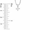 Thumbnail Image 2 of 1/4 CT. Princess-Cut Diamond Solitaire Pendant in 14K White Gold