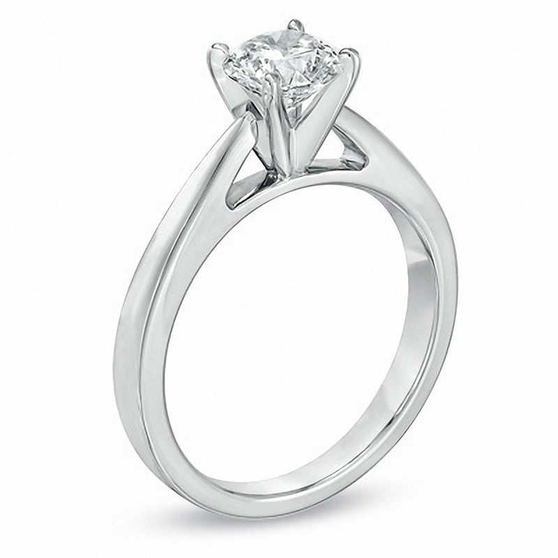 Celebration Lux 1 CT. Certified Diamond Solitaire Engagement Ring in 18K White Gold I SI2 Zales Outlet