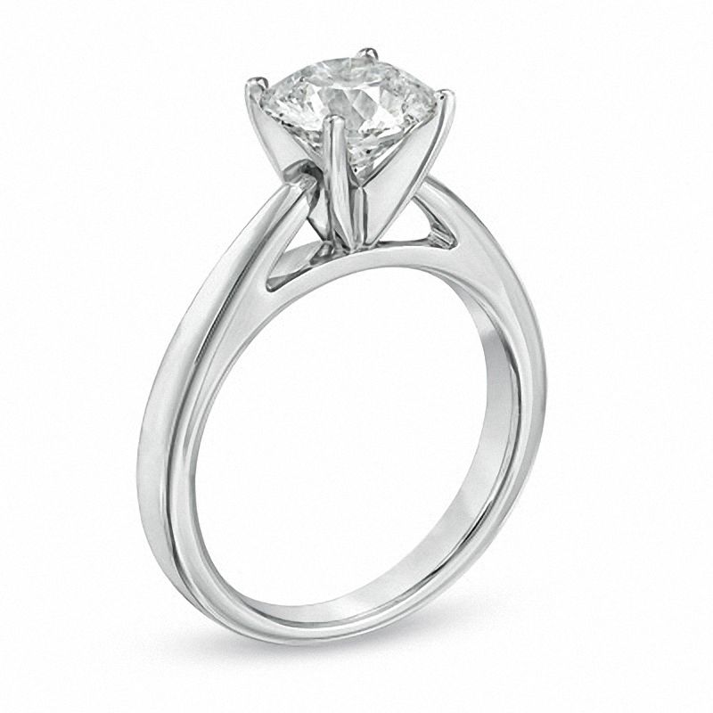 Main Image 2 of Celebration Lux® 2 CT. Certified Diamond Solitaire Engagement Ring in 18K White Gold (I/SI2)