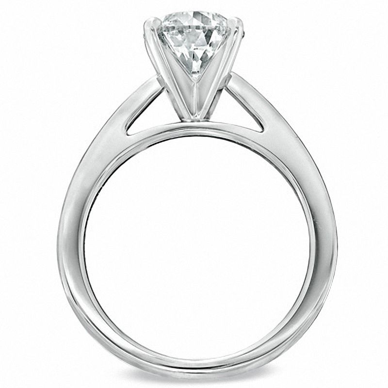 Main Image 3 of Celebration Lux® 2 CT. Certified Diamond Solitaire Engagement Ring in 18K White Gold (I/SI2)