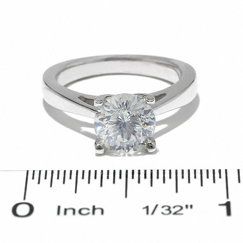 Main Image 4 of Celebration Lux® 2 CT. Certified Diamond Solitaire Engagement Ring in 18K White Gold (I/SI2)