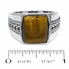 Thumbnail Image 3 of Men's Tiger Eye Large Quartz Ring in Sterling Silver