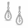 Thumbnail Image 0 of 1/3 CT. T.W. Diamond Pear-Shaped Drop Earrings in 10K White Gold