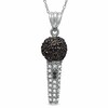 Thumbnail Image 1 of 1/3 CT. T.W. Enhanced Black and White Diamond Microphone Pendant in 10K White Gold