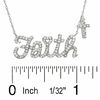 Thumbnail Image 1 of 1/5 CT. T.W. Diamond "Faith" Necklace in 10K White Gold