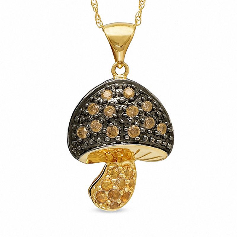 BRENT NEALE Mini Mushroom 18-karat gold diamond necklace | NET-A-PORTER