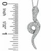 Thumbnail Image 2 of 1/2 CT. T.W. Diamond Serpent Pendant in 14K White Gold