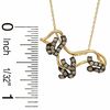 Thumbnail Image 2 of 1/3 CT. T.W. Champagne Diamond Dachshund Pendant in 10K Gold