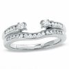 Thumbnail Image 1 of 1/3 CT. T.W. Diamond Double Row Solitaire Enhancer in 14K White Gold
