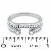 Thumbnail Image 3 of 1/3 CT. T.W. Diamond Double Row Solitaire Enhancer in 14K White Gold
