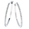 Thumbnail Image 1 of Diamond Fascination™ Large Round Hoop Earrings in 14K White Gold